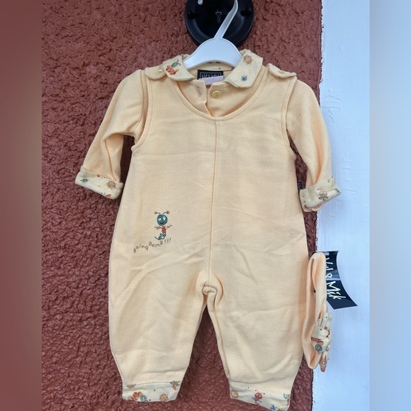 Vintage Val&Mik Baby Overalls. Size 6 Months. Caterpillar. Yellow - Picture 1 of 9